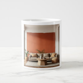 Terracotta Hue Accent Wall Warm Earthy Muted Tonal Jumbo-Tasse