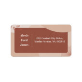 Terracotta Hues Chic Abstrakt Address Label Adressaufkleber (Vorne)