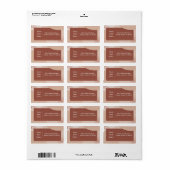 Terracotta Hues Chic Abstrakt Address Label Adressaufkleber (Vorne)