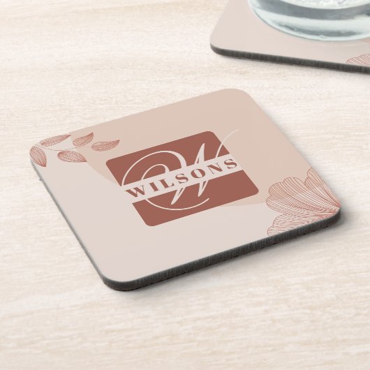 Terracotta Hues Getränkeuntersetzer (Linke Seite)