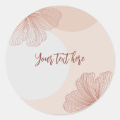 Terracotta Hues Runder Aufkleber (Vorderseite)