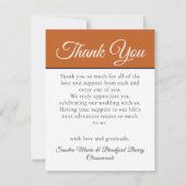 Terracotta Hummingbird Wedding Foto Collage Dankeskarte (Rückseite)