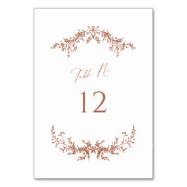 Terracotta Hütte Wedding Tischnummer Card Zeichen