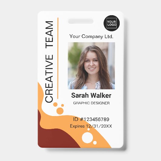 Terracotta ID Abzeichen Foto Creative Design Team Ausweis (Vorderseite)