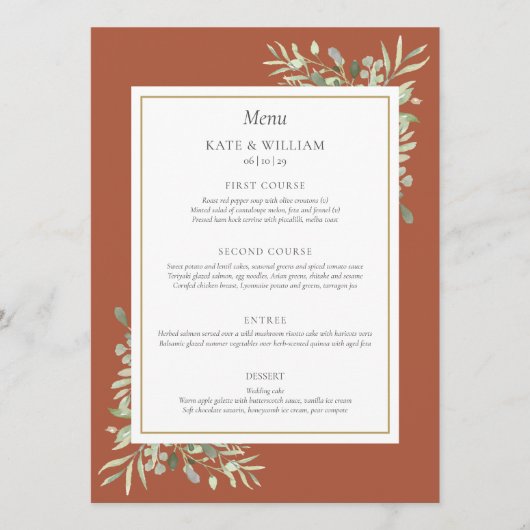 Terracotta Im Fünfspänner über den Gotthard Menükarte (Vorderseite)