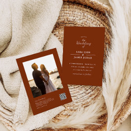 Terracotta in einem Foto Einladung zur Hochzeit