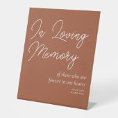 Terracotta in Love Memory Wedding Memorial Sockelschild (Vorderseite)