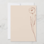 Terracotta Indie Blume Daisy Baby Dusche Einladung (Rückseite)