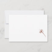 Terracotta Indie Dandelion Blume Save the Date Einladung (Rückseite)