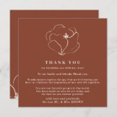 Terracotta Indie Rustic Simple vielen Dank Einladung (Vorne/Hinten)