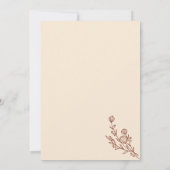 Terracotta Ivory Bouquet Boho Einladung (Rückseite)