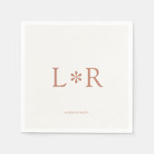 Terracotta & Ivory | Stylish Modern  Serviette (Vorderseite)