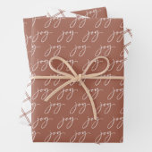 Terracotta Joy Holiday Geschenkpapier Set (Beispiel)