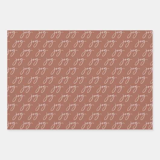 Terracotta Joy Holiday Geschenkpapier Set (Vorderseite)