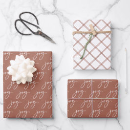 Terracotta Joy Holiday Geschenkpapier Set