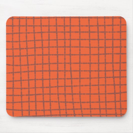 Terracotta Karo Muster Warm und modern Mousepad (Vorne)