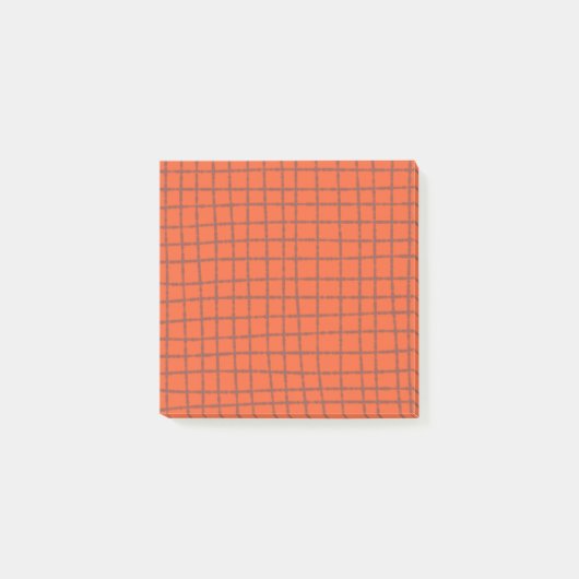 Terracotta Karo Pattern Stilvoll und praktisch Post-it Klebezettel (Vorderseite)