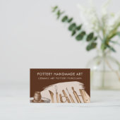 Terracotta-Keramik Clay Handmade Studio Visitenkarte (Stehend Vorderseite)