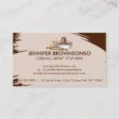 Terracotta-Keramik Clay Handmade Studio Visitenkarte (Rückseite)