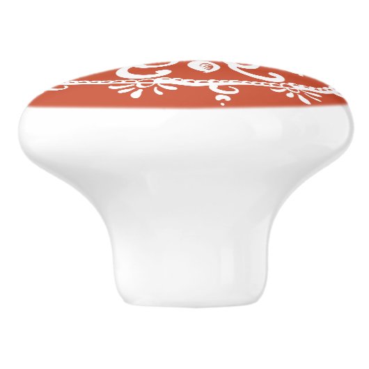 Terracotta Keramikknauf (Seitenansicht)