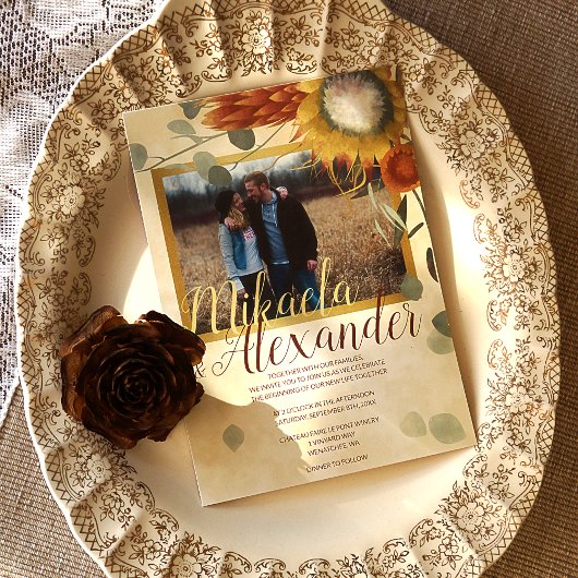 Terracotta King Protees Eukalyptus Grüner Fall Einladung