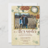 Terracotta King Protees Eukalyptus Grüner Fall Einladung (Vorderseite)