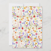 Terracotta Kleine Wildblume Kinderdusche Einladung (Rückseite)