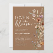 Terracotta-Liebe ist im Brautparty Bloom Einladung (Vorderseite)