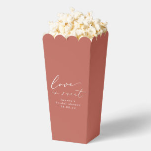 Terracotta Liebe ist Sweet Brautparty Popcorn Geschenkschachtel
