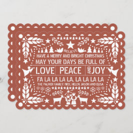 Terracotta Liebe Peace Jopapel picado Weihnachten
