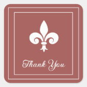 Terracotta Lilie Danke Stickers (Vorderseite)