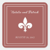 Terracotta Lilie Wedding Stickers (Vorderseite)