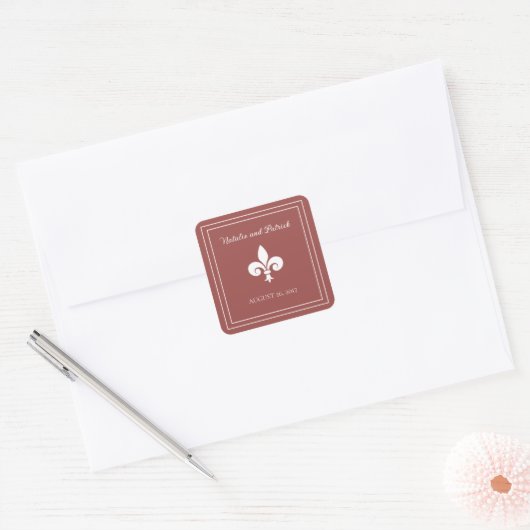 Terracotta Lilie Wedding Stickers (Umschlag)