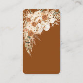 Terracotta lilies floral QR Code Wedding Details Begleitkarte (Rückseite)