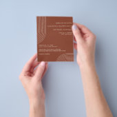 Terracotta Line Art Geometric Boho Budget Flyer (Gruppe)
