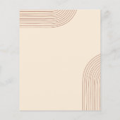 Terracotta Line Art Geometric Boho Budget Flyer (Hinten)