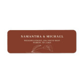 Terracotta Line Blume New Weds Hochzeitadresse (Vorne)