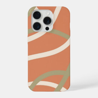 Terracotta Linework Pattern | Cream & Olive  iPhone 15 Pro Hülle