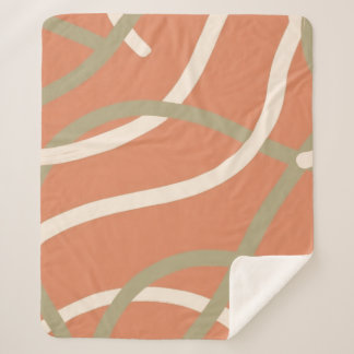 Terracotta Linework Pattern | Cream & Olive  Sherpadecke