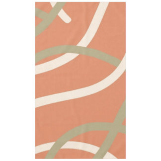 Terracotta Linework Pattern | Cream & Olive Tischdecke