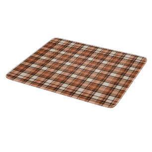 Terracotta Lodge Terracotta & Creme Tartan Karo Schneidebrett
