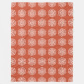 Terracotta Mandala Fleecedecke (Vorderseite)