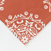 Terracotta Mandala Fleecedecke (Ecke)