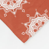 Terracotta Mandala Fleecedecke (Ecke)