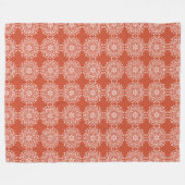 Terracotta Mandala Fleecedecke (Vorderseite (Horizontal))