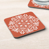 Terracotta Mandala Getränkeuntersetzer (Linke Seite)