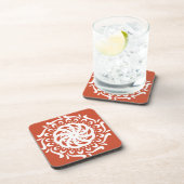 Terracotta Mandala Getränkeuntersetzer (Rechte Seite)