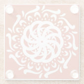 Terracotta Mandala Glasuntersetzer (Rückseite)