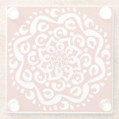 Terracotta Mandala Glasuntersetzer (Rückseite)