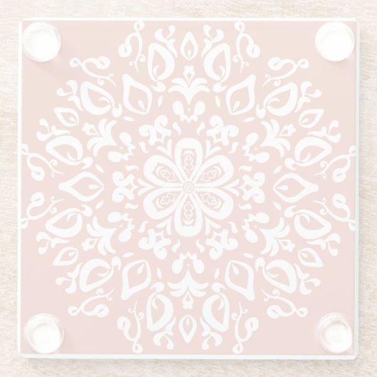 Terracotta Mandala Glasuntersetzer (Rückseite)